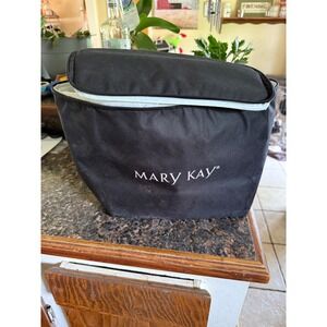 Mary Kay Black Insulated Cooler Bag Cosmetic‎ Travel Lunch Tote Case White Logo